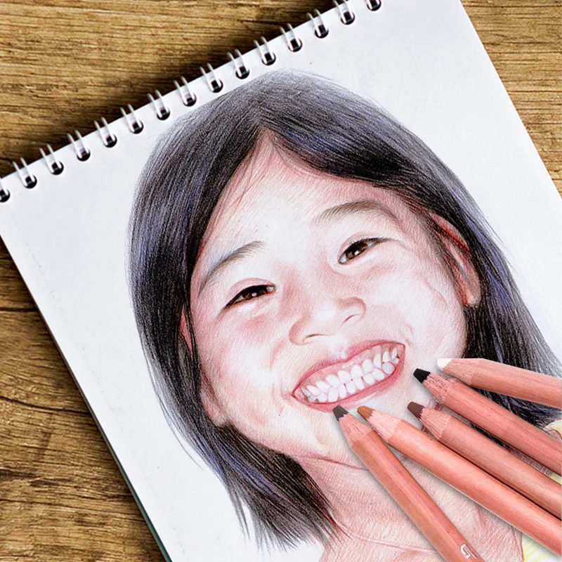 12-Color Skin Tone Water-Solub - Colored Pencil Professional บทวิจารณ์และราคา