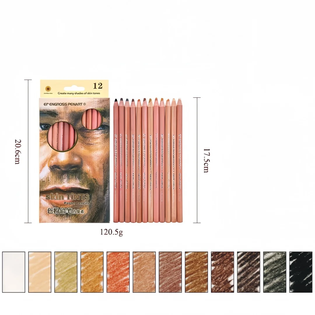 12-Color Skin Tone Water-Solub - Colored Pencil Professional บทวิจารณ์และราคา