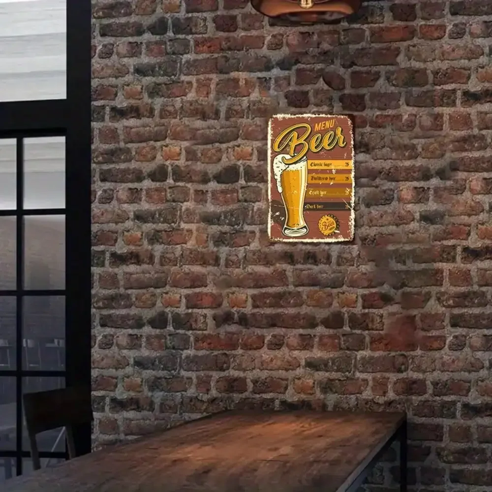 1PC Beer Menu Tin Sign - Vinta - Art Craft Bar บทวิจารณ์และราคา