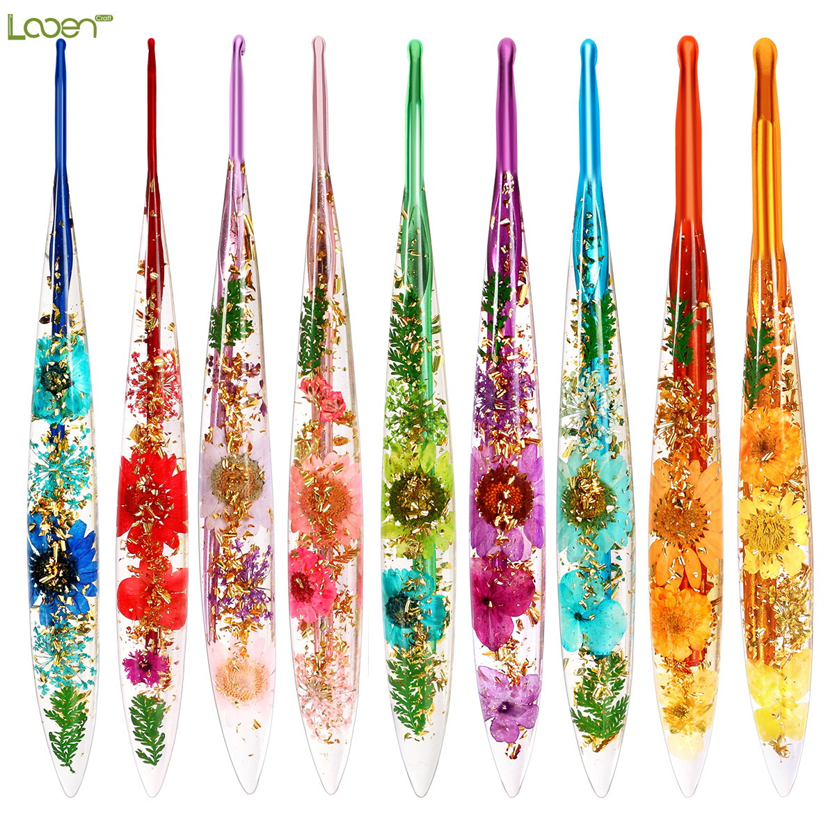 9Pcs/1Pc Hot Selling Epoxy Res - Crochet Hook Set บทวิจารณ์และราคา