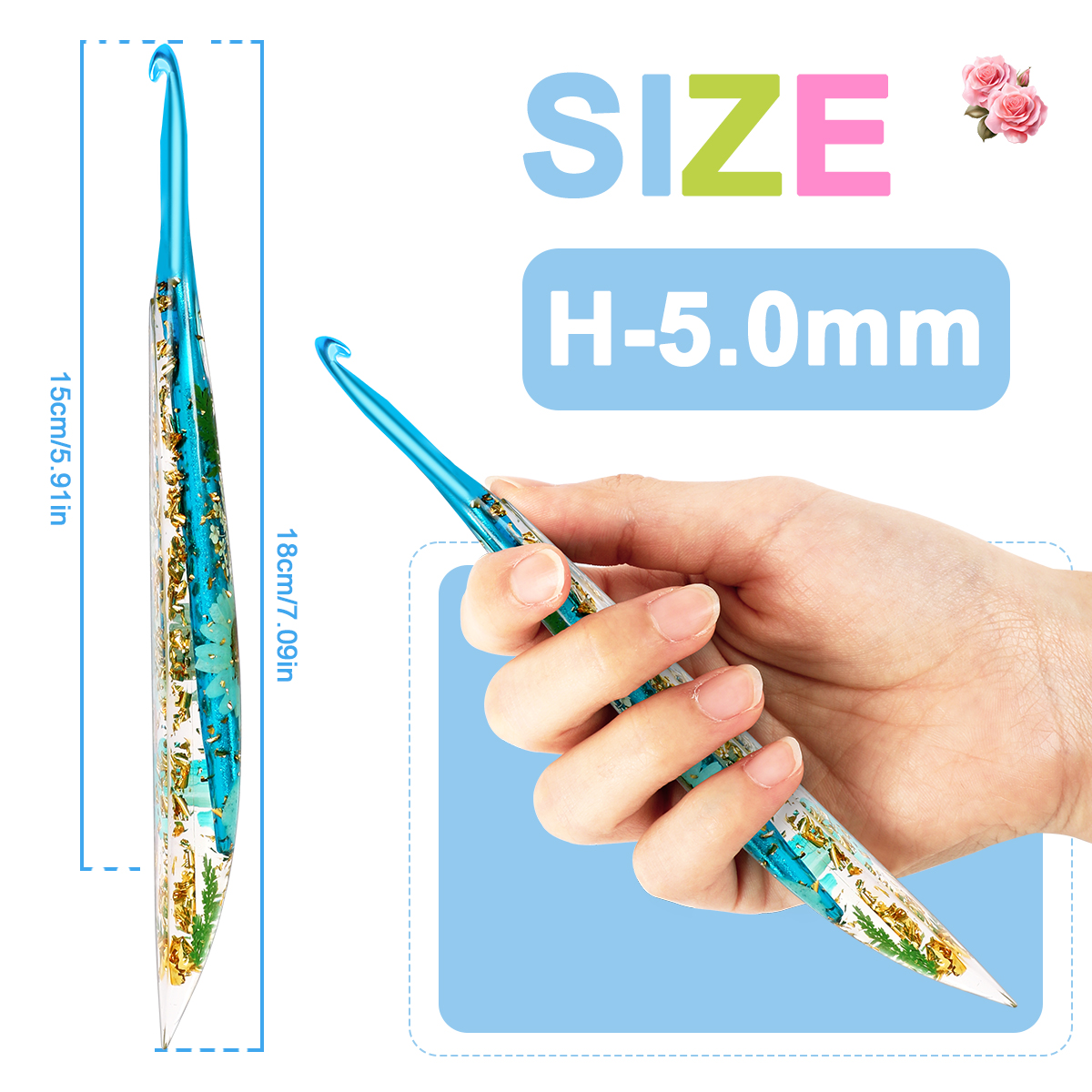 9Pcs/1Pc Hot Selling Epoxy Res - Crochet Hook Set บทวิจารณ์และราคา