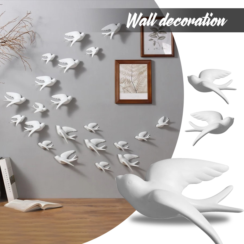 Creative Ceramic Birds Wall Ha - Tv Art And Craft บทวิจารณ์และราคา