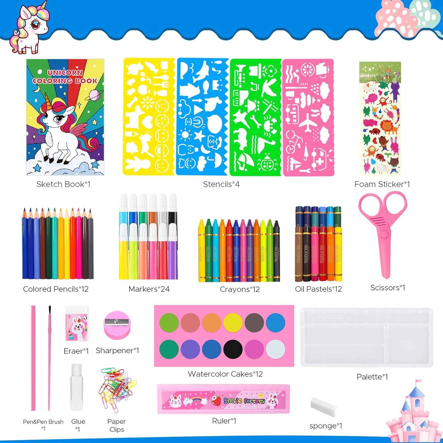 Coloring Book Set for Kids, Di - Watercolor Brush Pen บทวิจารณ์และราคา