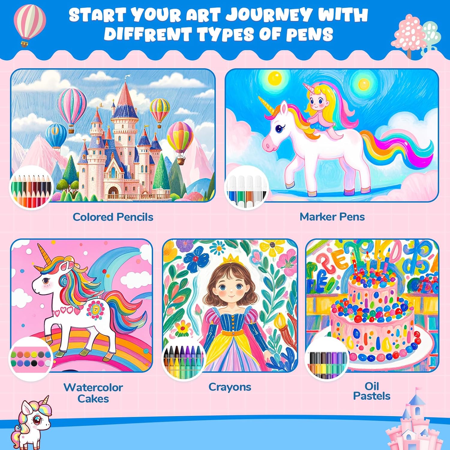 Coloring Book Set for Kids, Di - Watercolor Brush Pen บทวิจารณ์และราคา