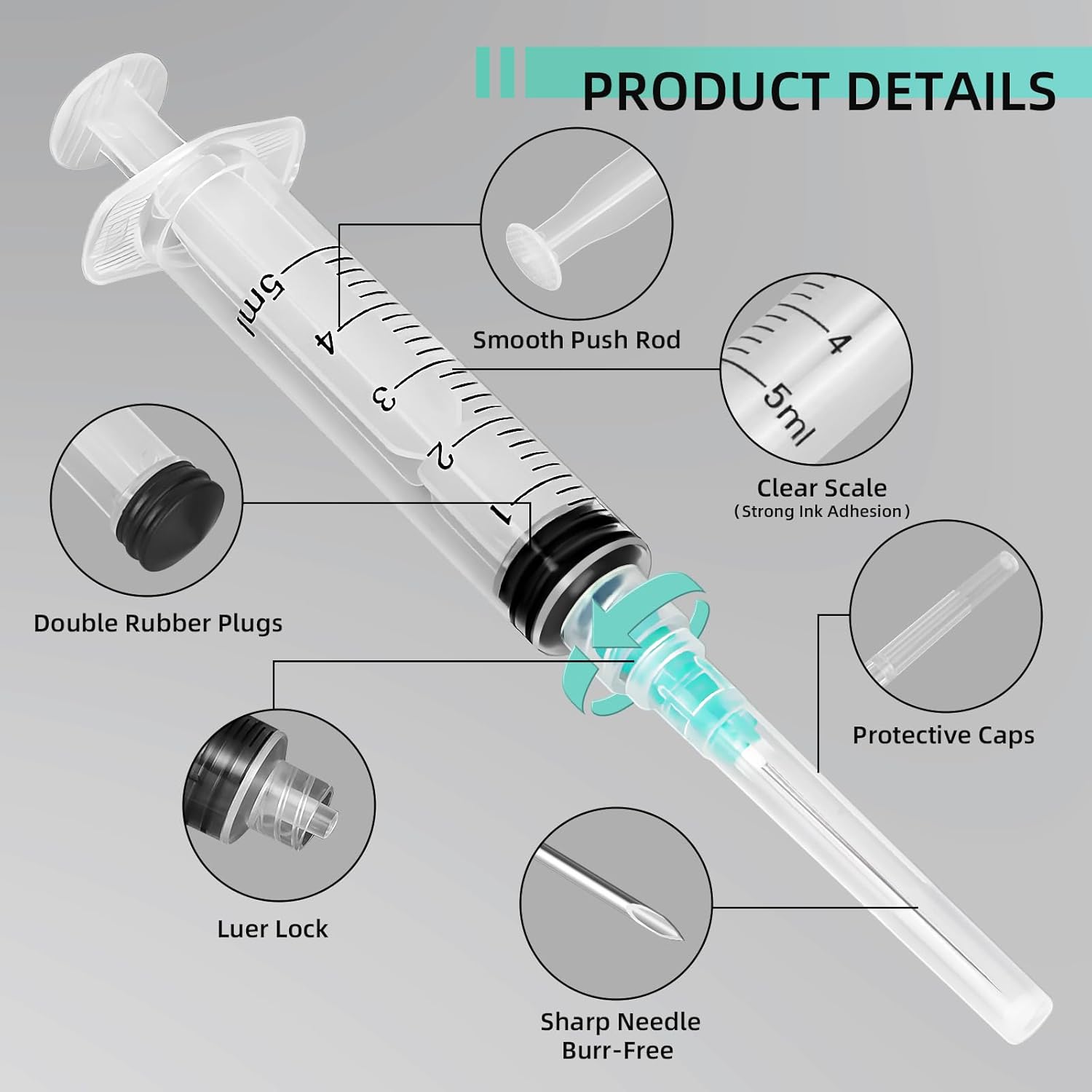 50 Pieces of 5ml Luer-Lock Syr - Art Y Craft บทวิจารณ์และราคา
