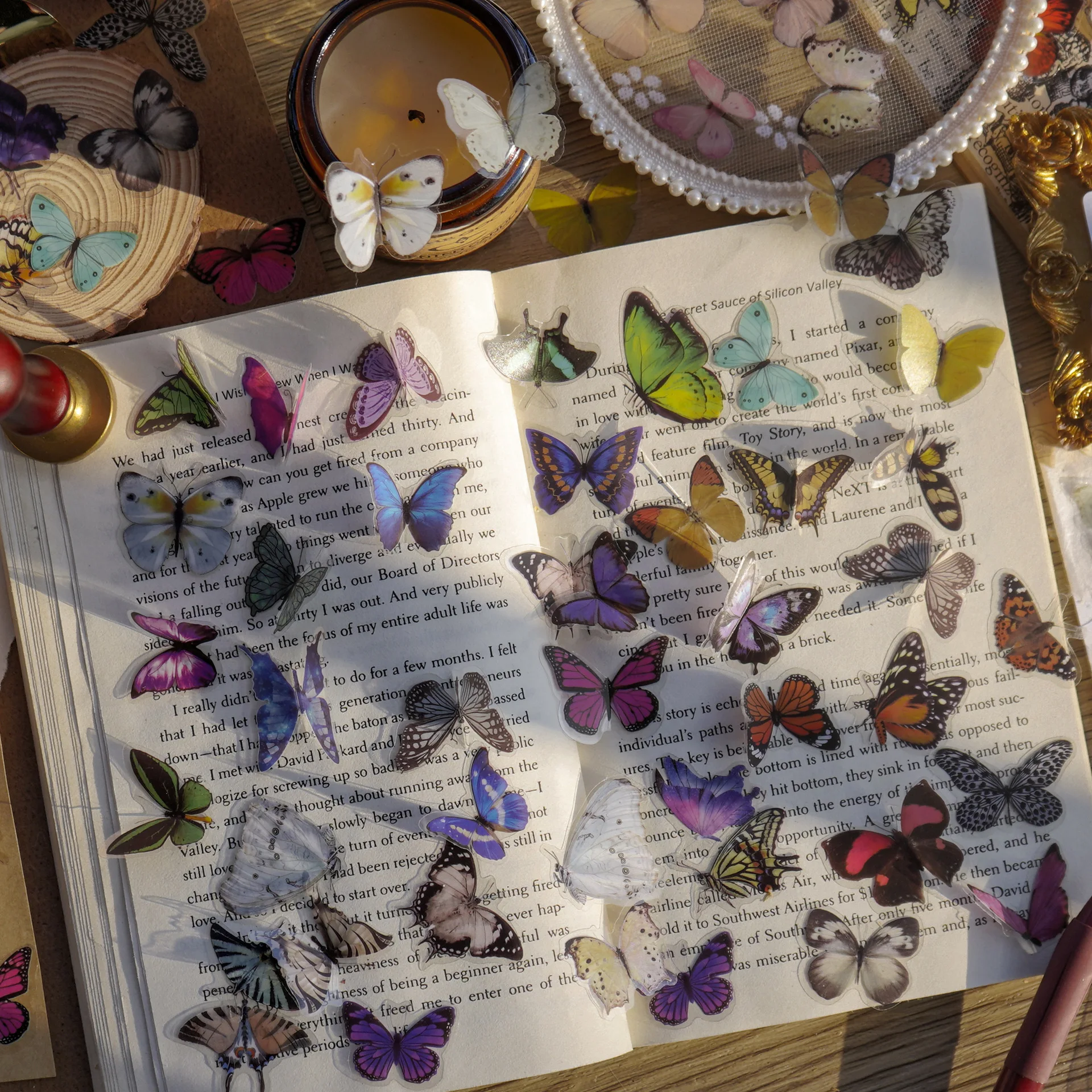 Journamm 40pcs/pack Butterfly  - Art Craft Journals บทวิจารณ์และราคา