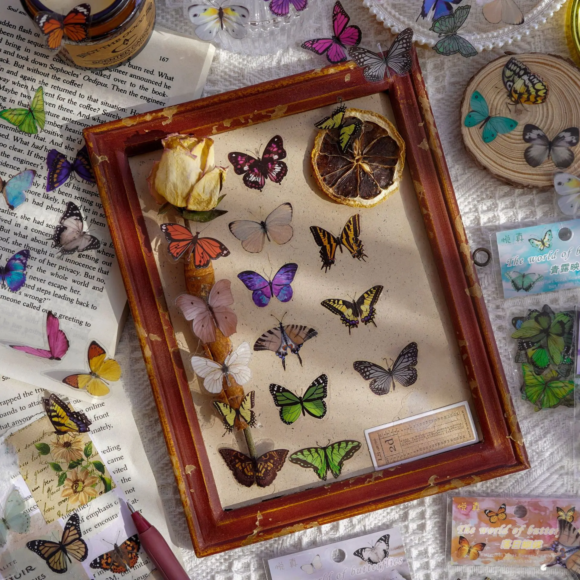 Journamm 40pcs/pack Butterfly  - Art Craft Journals บทวิจารณ์และราคา