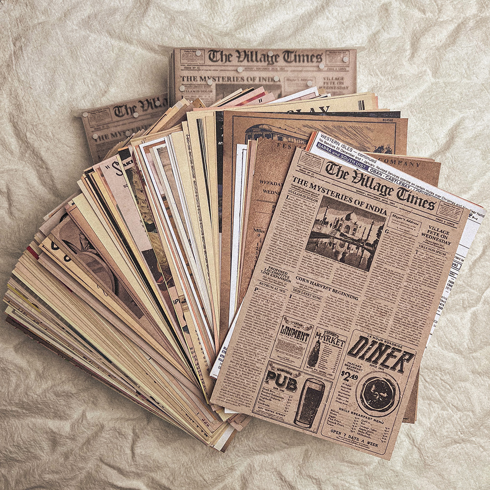 118Pcs Vintage Old Newspaper C - Art Craft Journals บทวิจารณ์และราคา