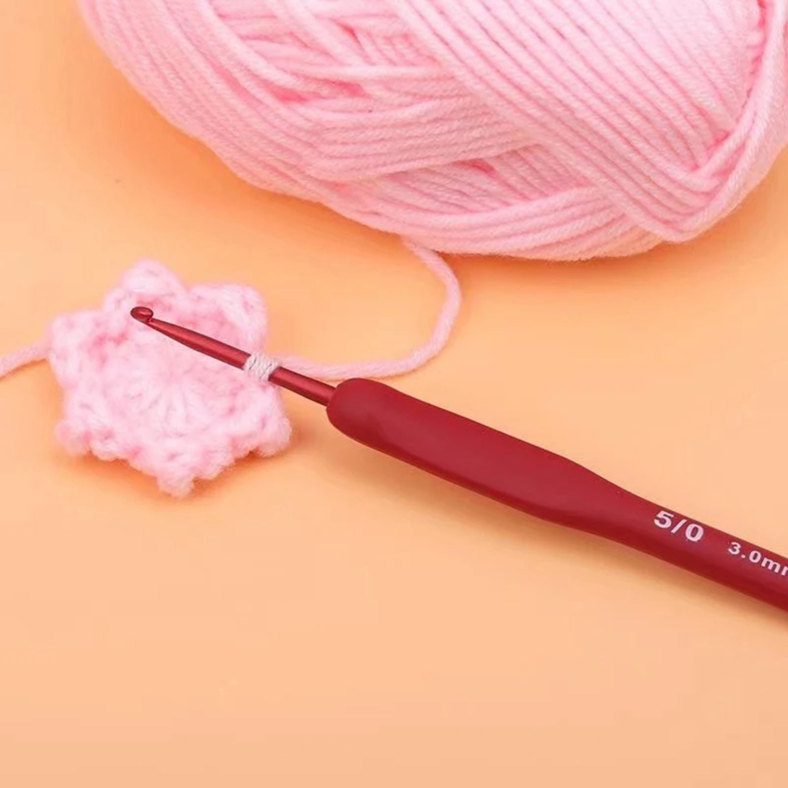 9/33pcs Red Crochet Hook set,  - Crochet Hook Set บทวิจารณ์และราคา
