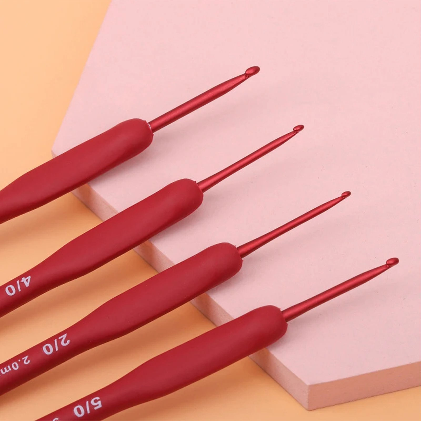 9/33pcs Red Crochet Hook set,  - Crochet Hook Set บทวิจารณ์และราคา