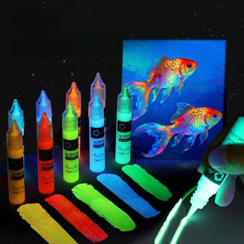 6/12/18 Colors 11ML Fluorescen - Acrylic Pour Paint บทวิจารณ์และราคา