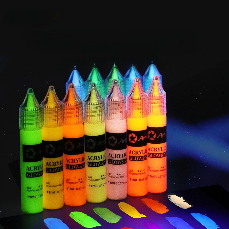 6/12/18 Colors 11ML Fluorescen - Acrylic Pour Paint บทวิจารณ์และราคา
