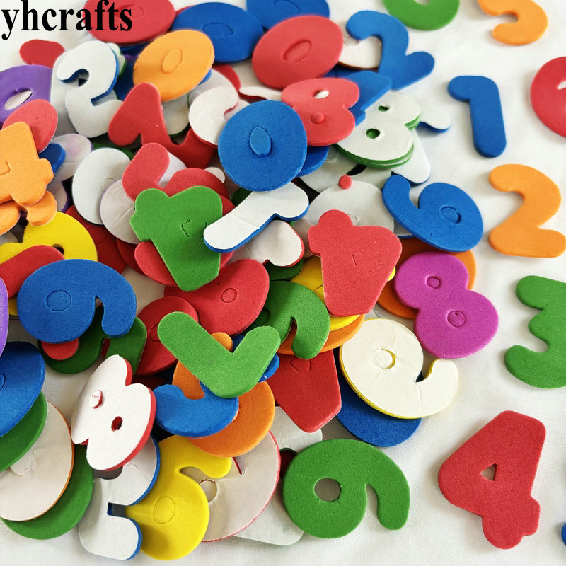150PCS Mixed color 0-9 number  - Art And Craft Letter Z บทวิจารณ์และราคา