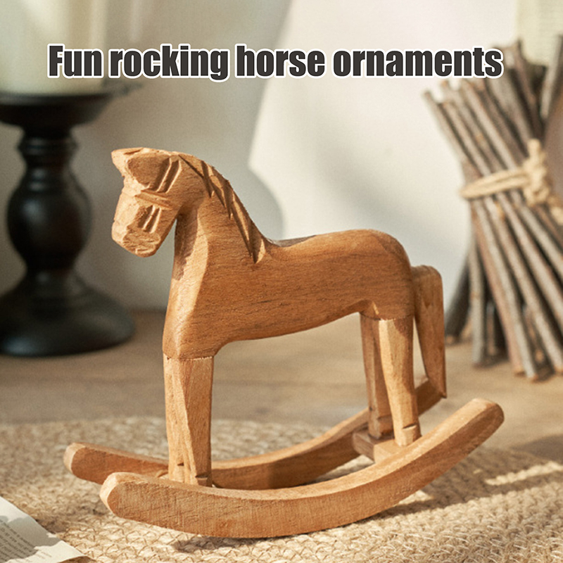 1Pcs Wooden Crafts Rocking Hor - Art Craft Horse บทวิจารณ์และราคา