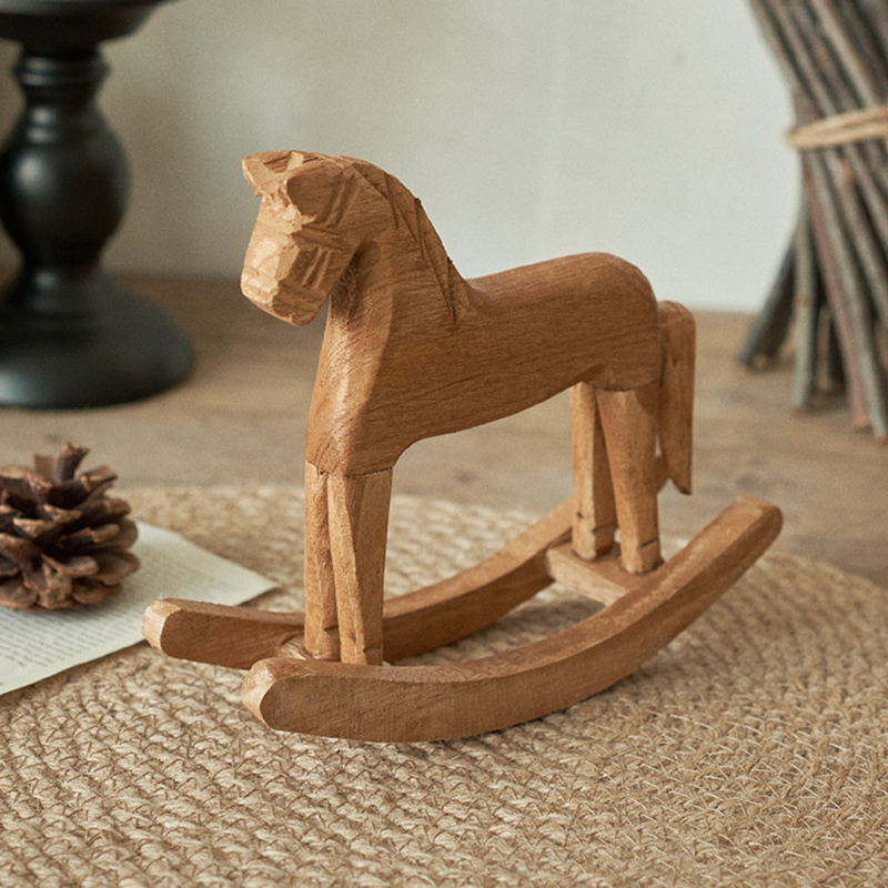 1Pcs Wooden Crafts Rocking Hor - Art Craft Horse บทวิจารณ์และราคา