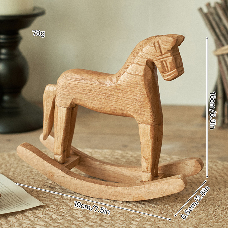1Pcs Wooden Crafts Rocking Hor - Art Craft Horse บทวิจารณ์และราคา