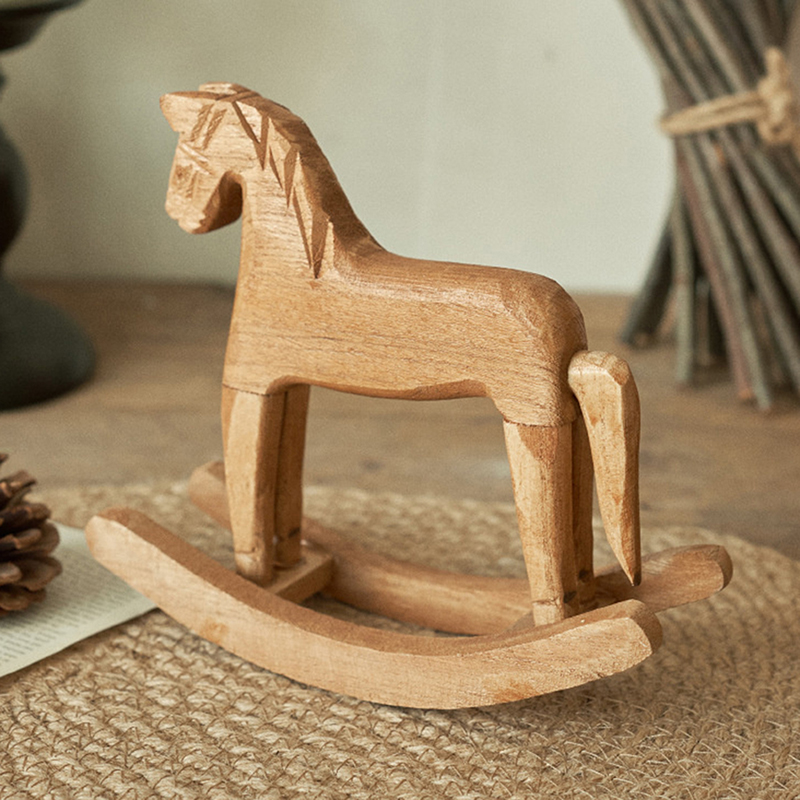 1Pcs Wooden Crafts Rocking Hor - Art Craft Horse บทวิจารณ์และราคา