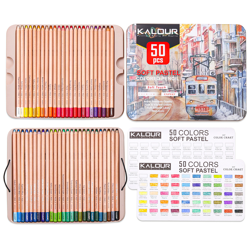 KALOUR 50 color luxury iron bo - Colored Pencil Professional บทวิจารณ์และราคา