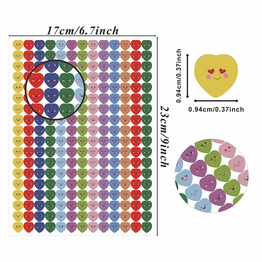 1170 Pcs Mini Heart Face Stick - Art Craft Journals บทวิจารณ์และราคา