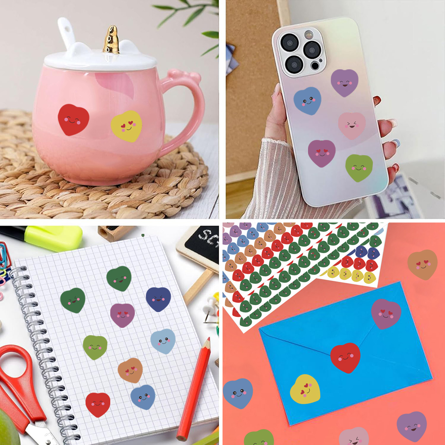 1170 Pcs Mini Heart Face Stick - Art Craft Journals บทวิจารณ์และราคา