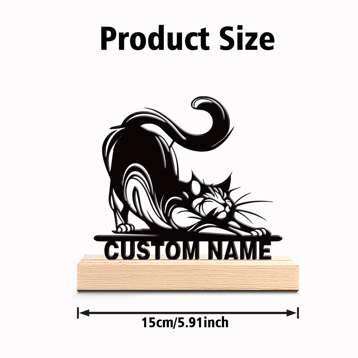 1pc Modern CAT Custom Text Met - Art Y Craft บทวิจารณ์และราคา