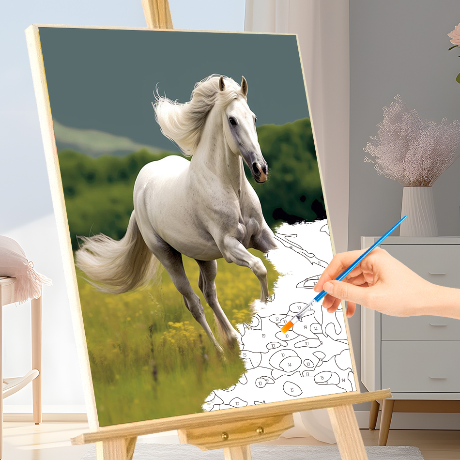 1pc frameless Painting By Numb - Art Craft Horse บทวิจารณ์และราคา