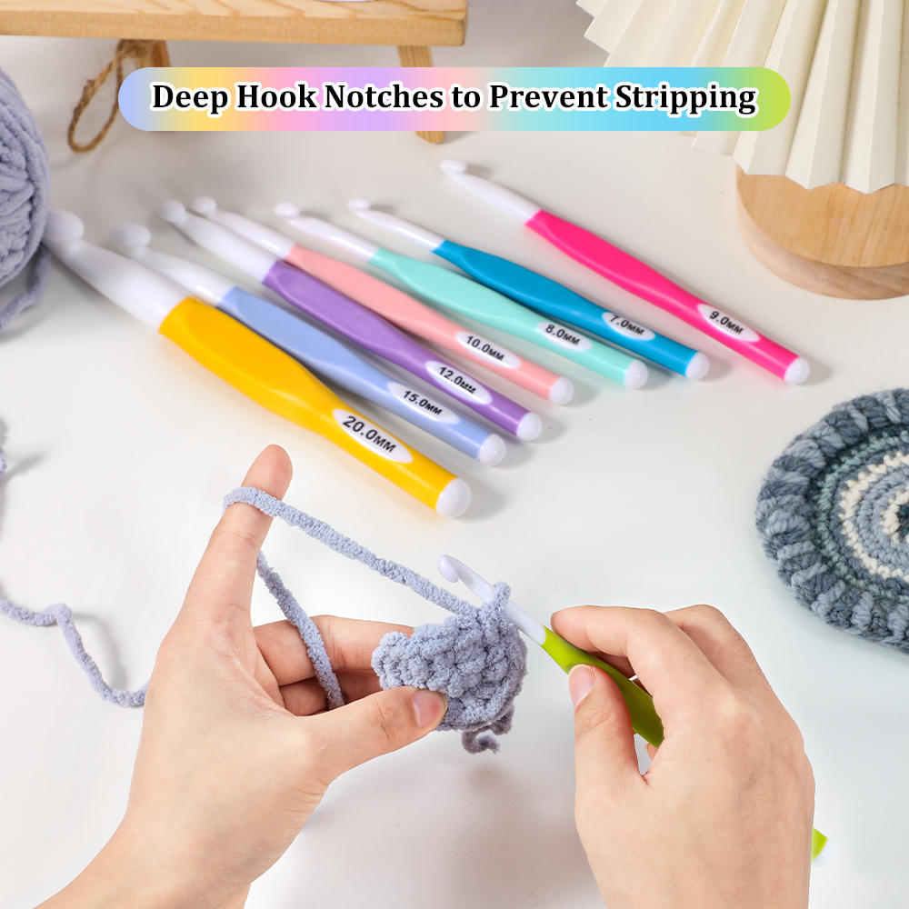 Ergonomic Handle Crochet Hooks - Crochet Hook Set บทวิจารณ์และราคา