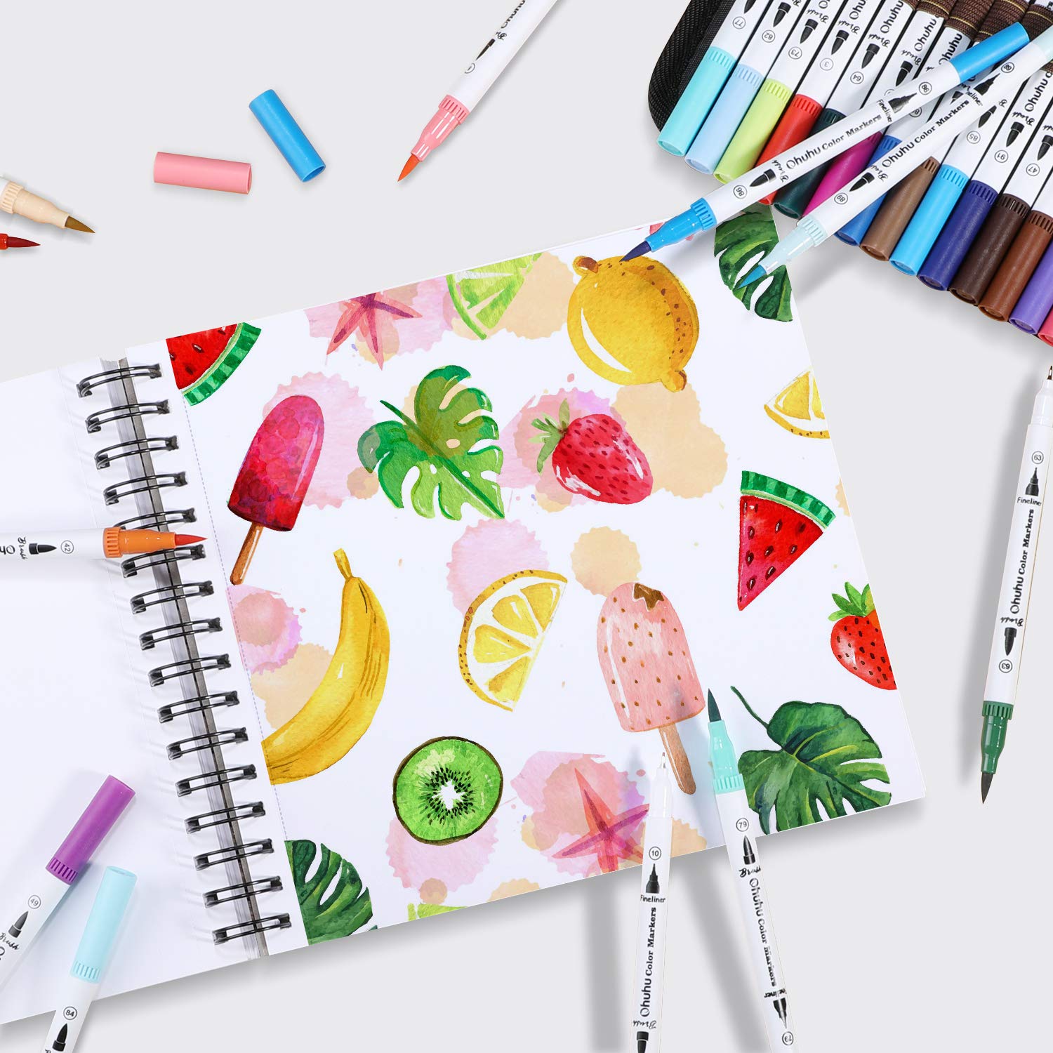 Ohuhu Spiral Bound Marker Pad  - Watercolor Brush Pen บทวิจารณ์และราคา