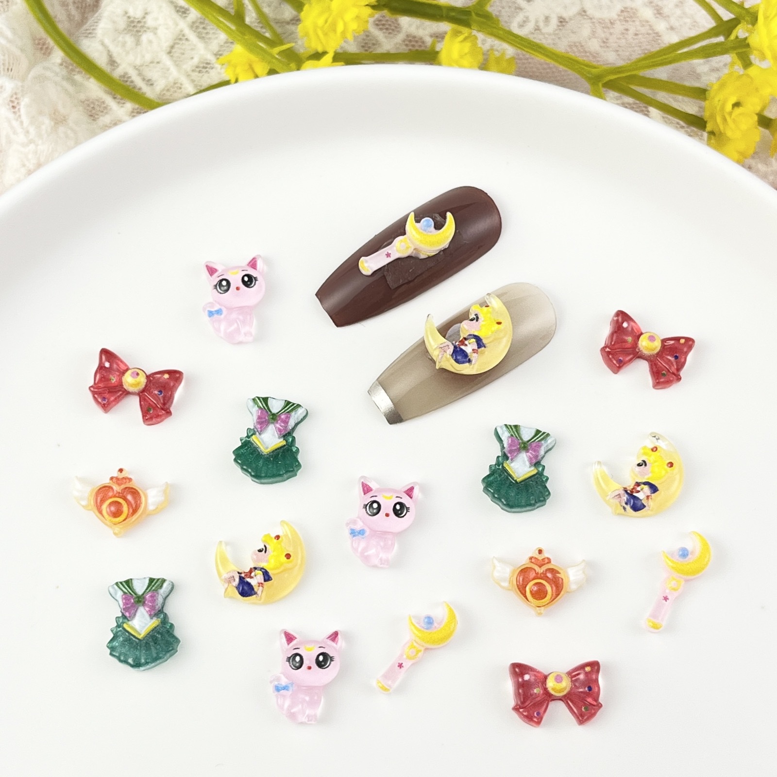 20Pcs Resin Mini Sailor Moon N - Tv Art And Craft บทวิจารณ์และราคา