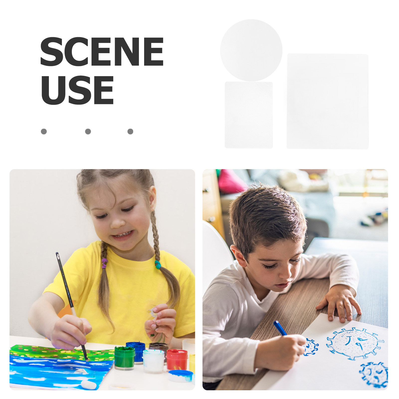 3Pcs Kids Gel Plate for Printi - Art Craft Journals บทวิจารณ์และราคา