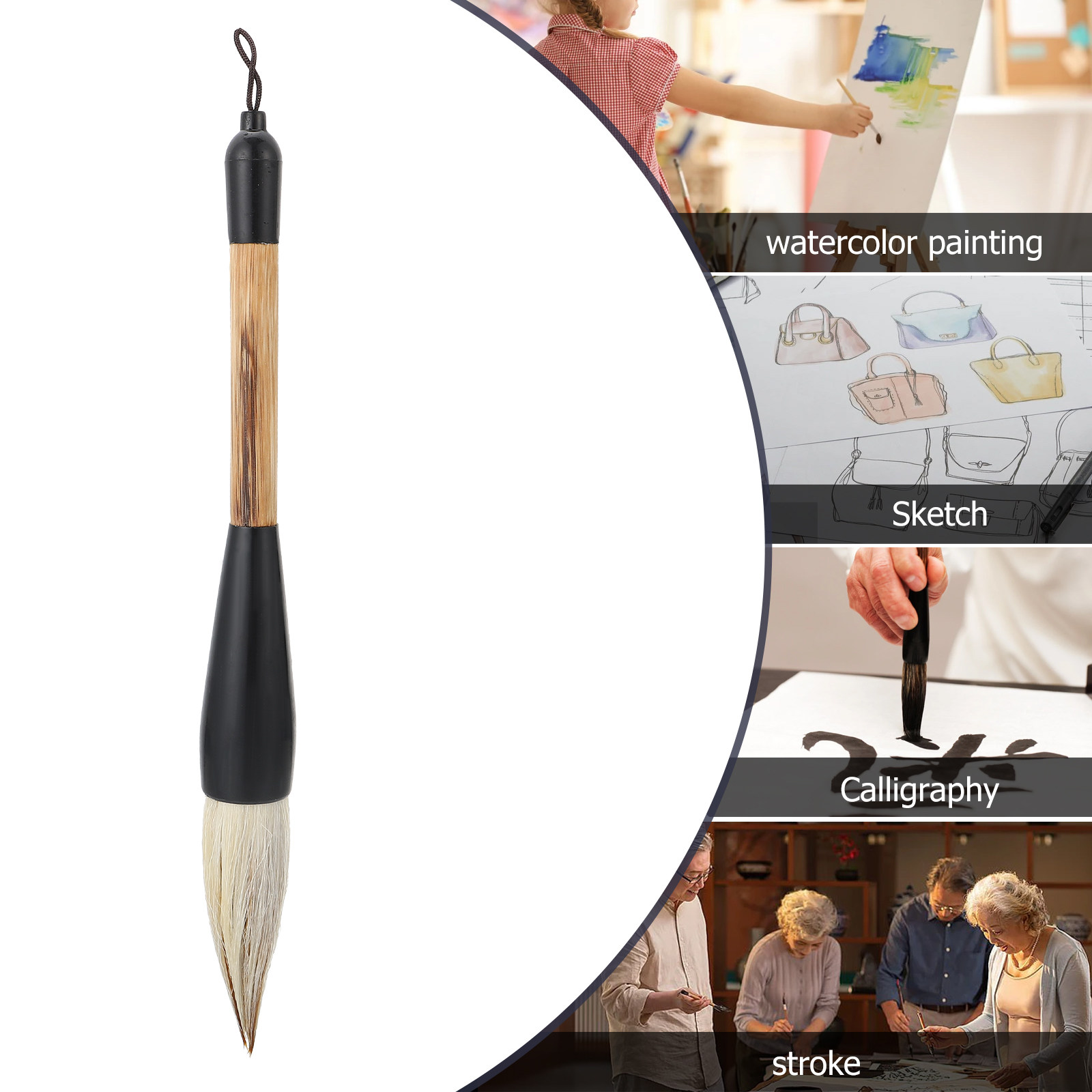 1Pcs Wolf and Goat Hair Large  - Watercolor Brush Pen บทวิจารณ์และราคา