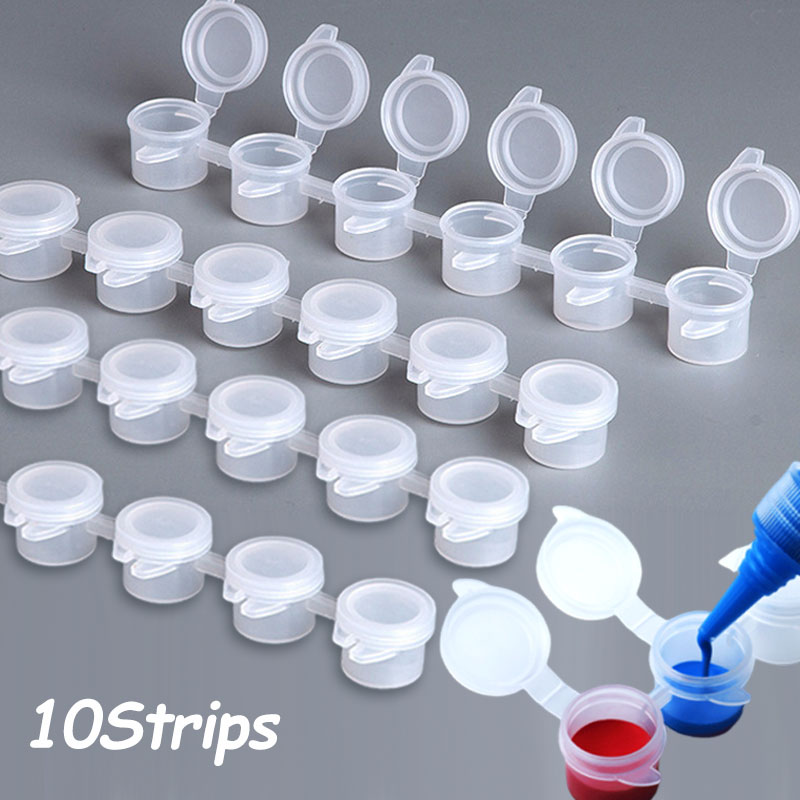 10Strips Empty Paint Pot Acryl - Acrylic Pour Paint บทวิจารณ์และราคา