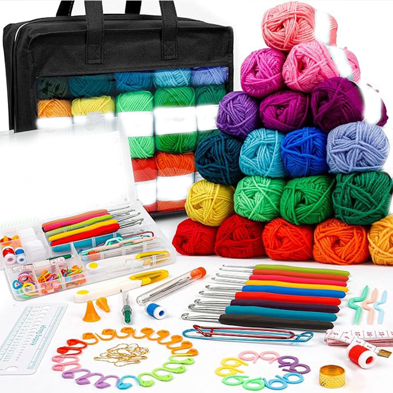 103 PCS Crochet Kit with Croch - Crochet Hook Set บทวิจารณ์และราคา