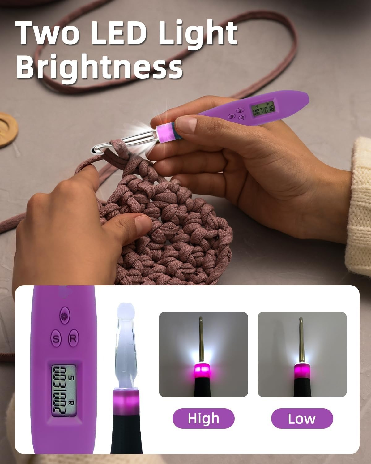 24 Sizes Crochet Hook Set with - Crochet Hook Set บทวิจารณ์และราคา