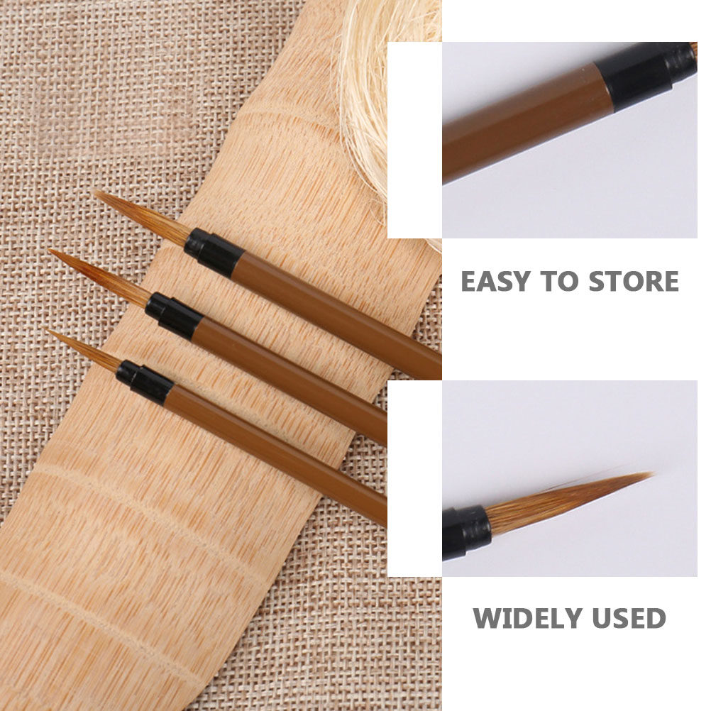 3Pcs Wolf Hair Line Drawing Pe - Watercolor Brush Pen บทวิจารณ์และราคา