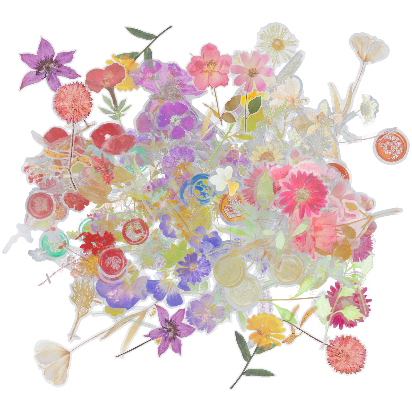 6 Packs Dried Flower Stickers  - Art Craft Journals บทวิจารณ์และราคา