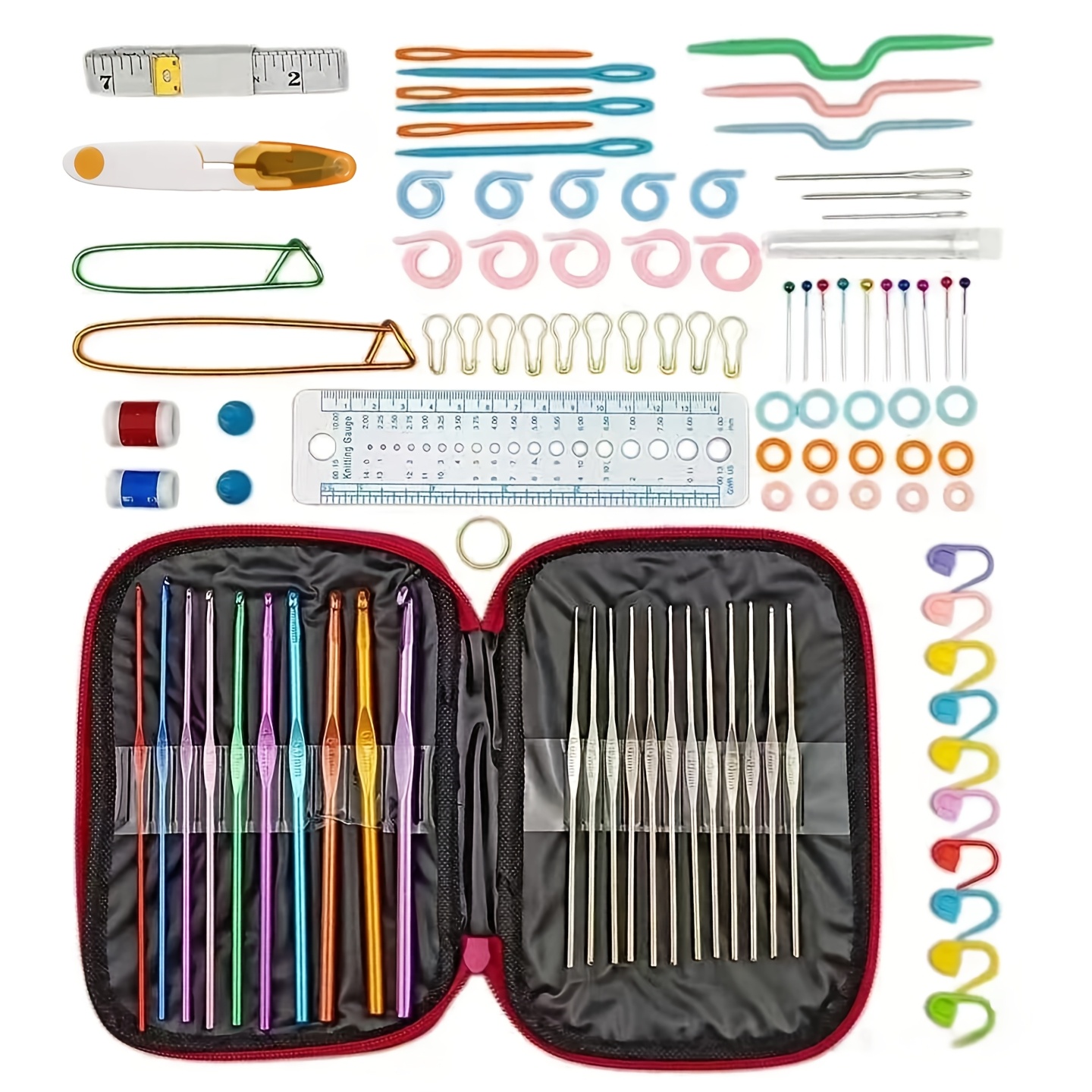 Complete set of metal hook kni - Crochet Hook Set บทวิจารณ์และราคา