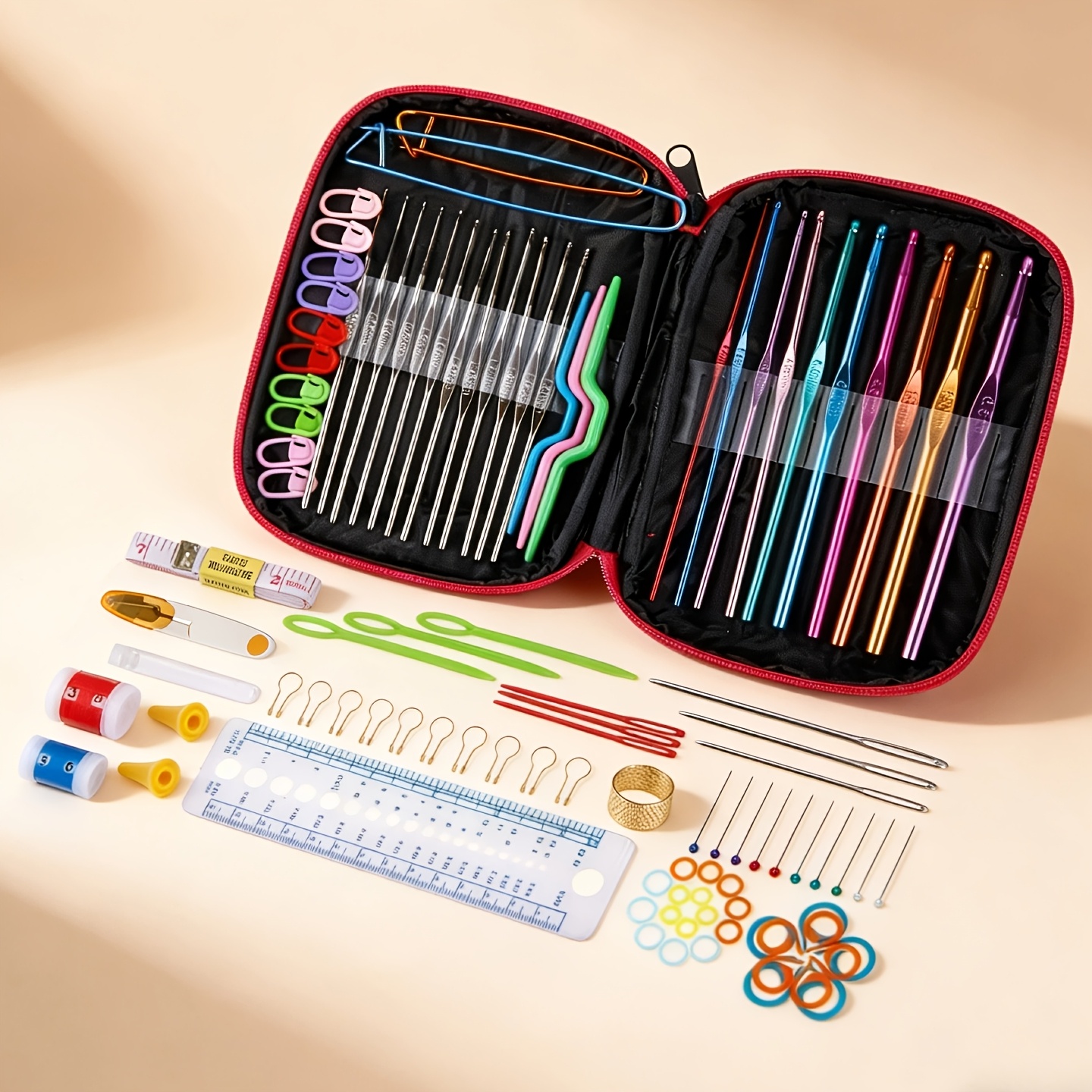 Complete set of metal hook kni - Crochet Hook Set บทวิจารณ์และราคา