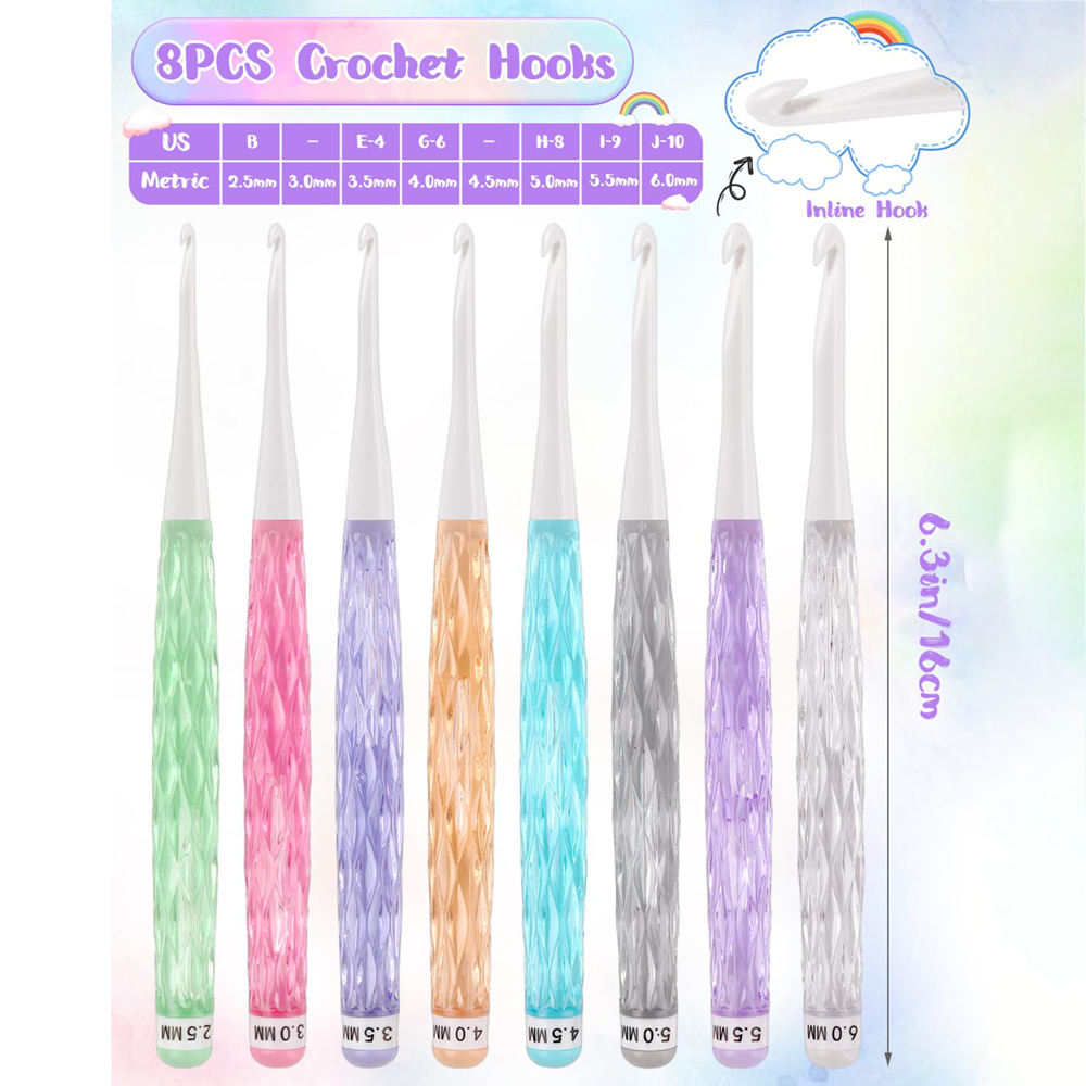 8Pcs/set Color Crochet Hook Ki - Crochet Hook Set บทวิจารณ์และราคา