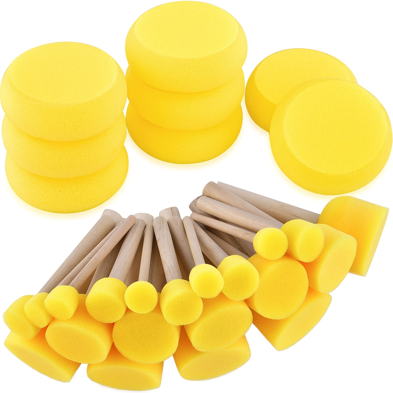 28 Pieces Round Sponge Brush,  - Watercolor Brush Pen บทวิจารณ์และราคา