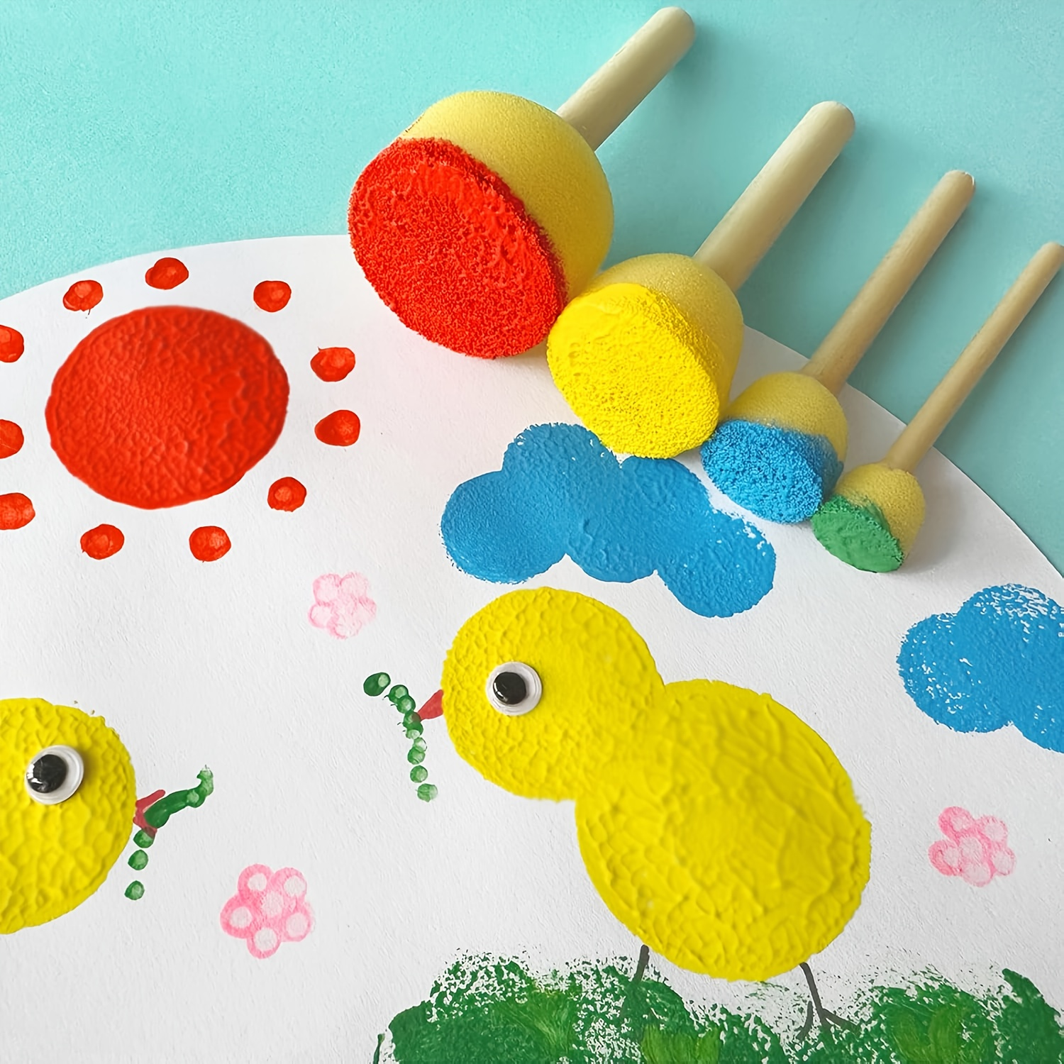 28 Pieces Round Sponge Brush,  - Watercolor Brush Pen บทวิจารณ์และราคา