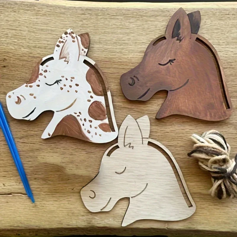 High-quality DIY Wooden Horse  - Art Craft Horse บทวิจารณ์และราคา