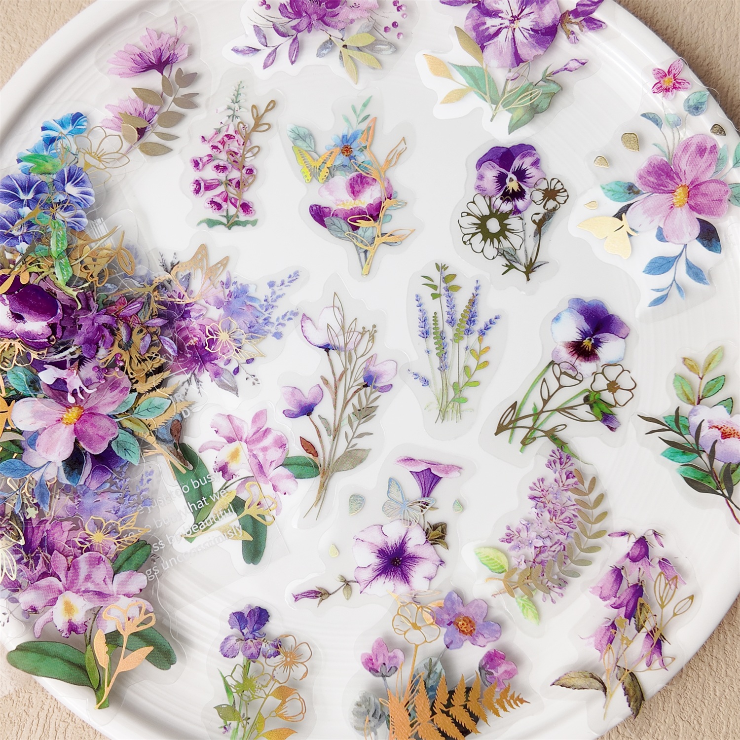 40Pcs PET Plant Flower Sticker - Art Craft Journals บทวิจารณ์และราคา