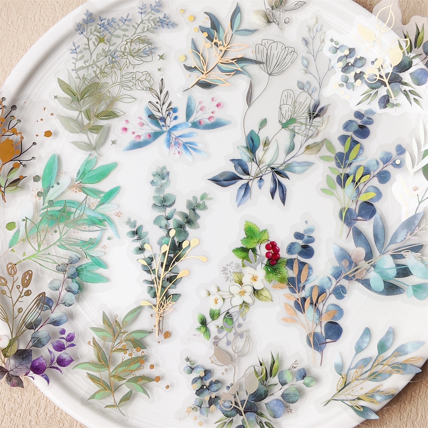 40Pcs PET Plant Flower Sticker - Art Craft Journals บทวิจารณ์และราคา