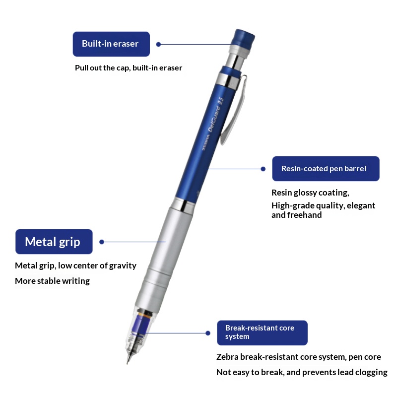 Japanese ZEBRA DelGuard MA86 M - Colored Pencil Professional บทวิจารณ์และราคา