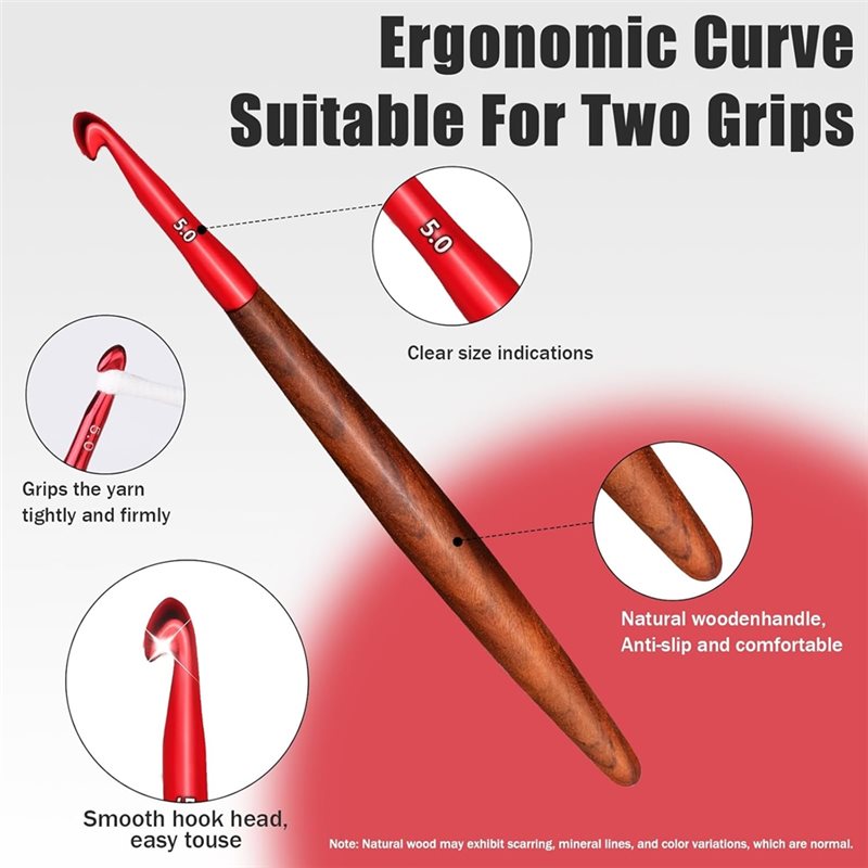【LAST CHANCE】Ergonomic Crochet - Crochet Hook Set บทวิจารณ์และราคา