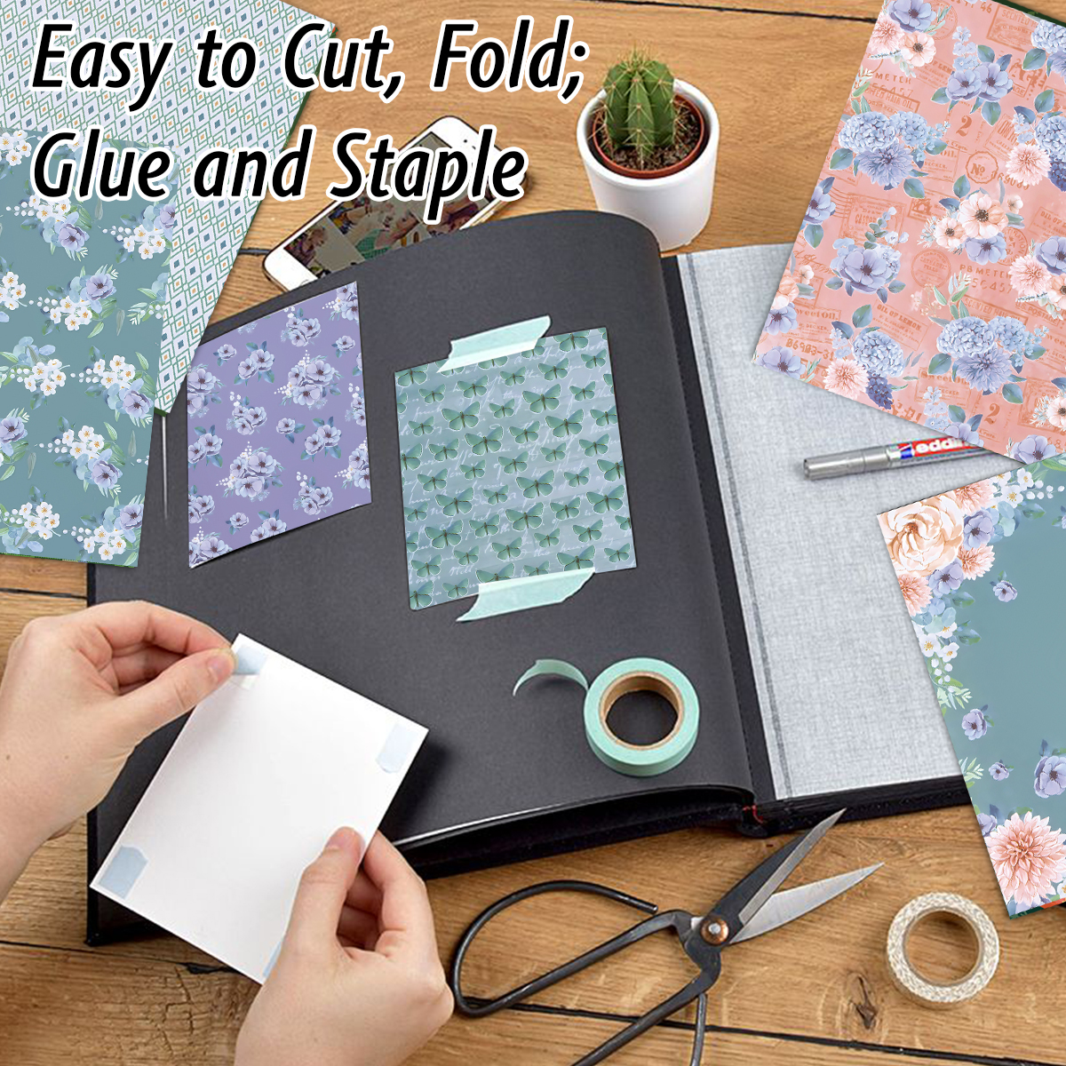 24 Sheets Colored Floral Patte - Art Craft Journals บทวิจารณ์และราคา