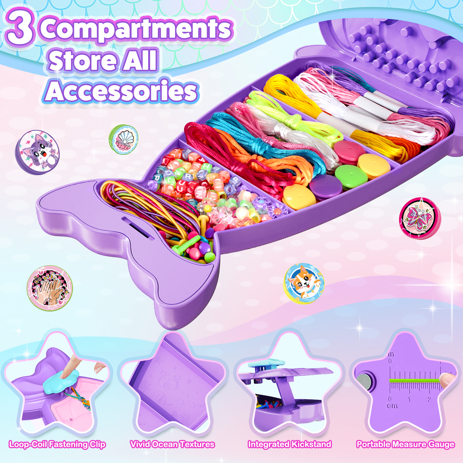 Friendship Bracelet Making Kit - Art Craft Ideas For Kids บทวิจารณ์และราคา