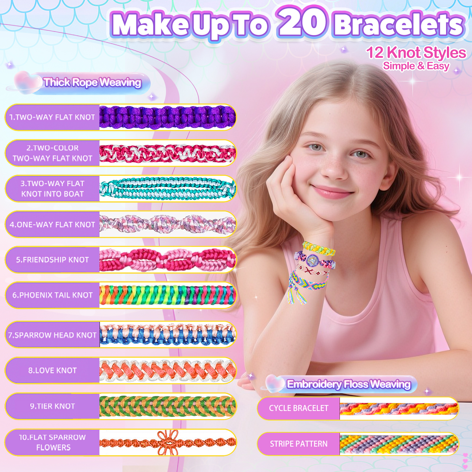 Friendship Bracelet Making Kit - Art Craft Ideas For Kids บทวิจารณ์และราคา