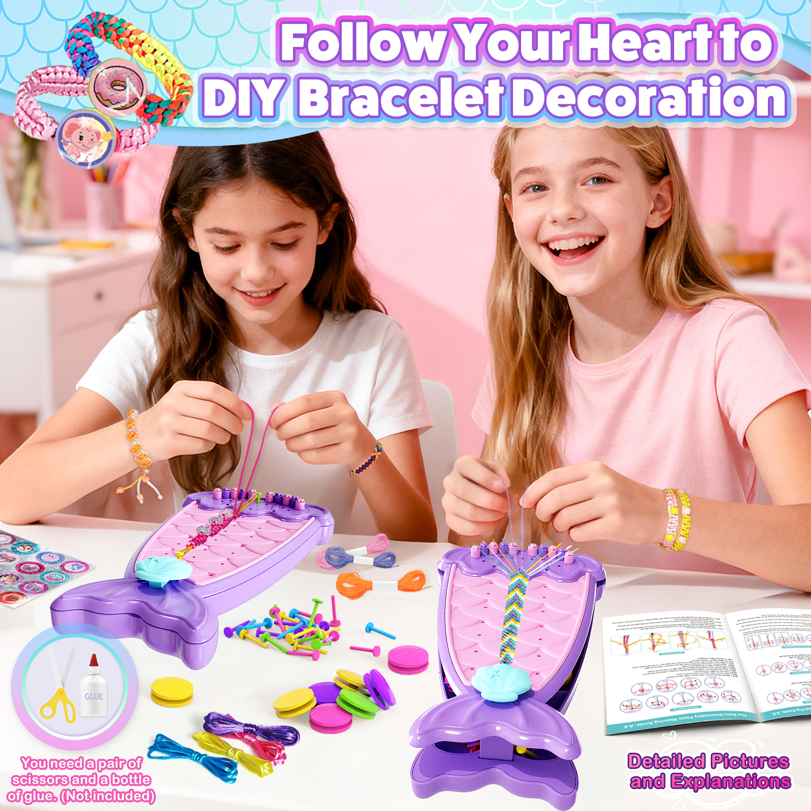 Friendship Bracelet Making Kit - Art Craft Ideas For Kids บทวิจารณ์และราคา